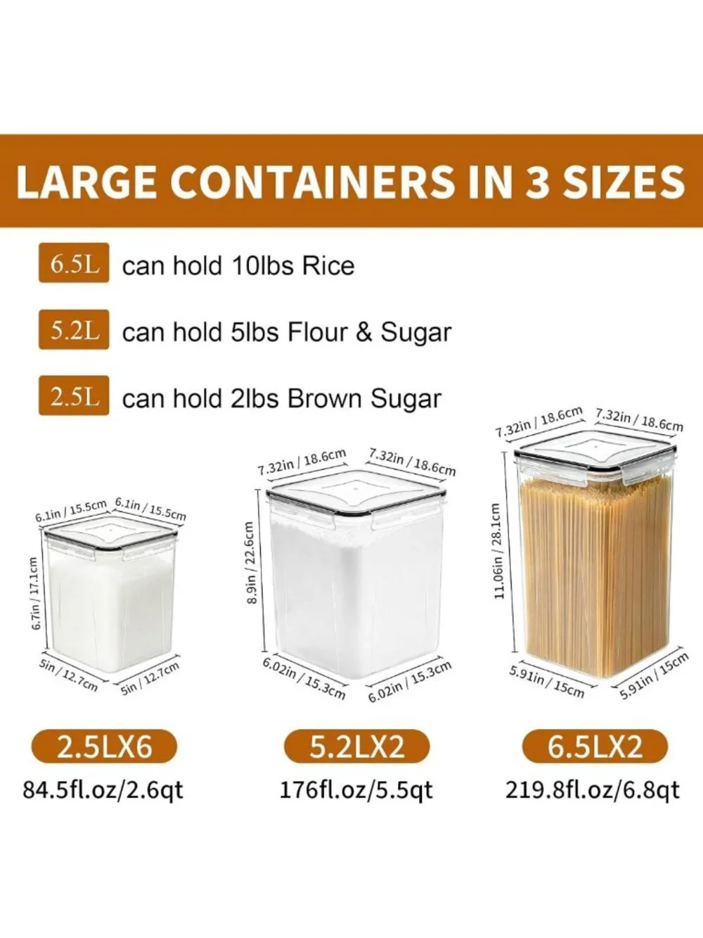 10-Pack Airtight Food Storage Containers for Kitchen Pantry Organization